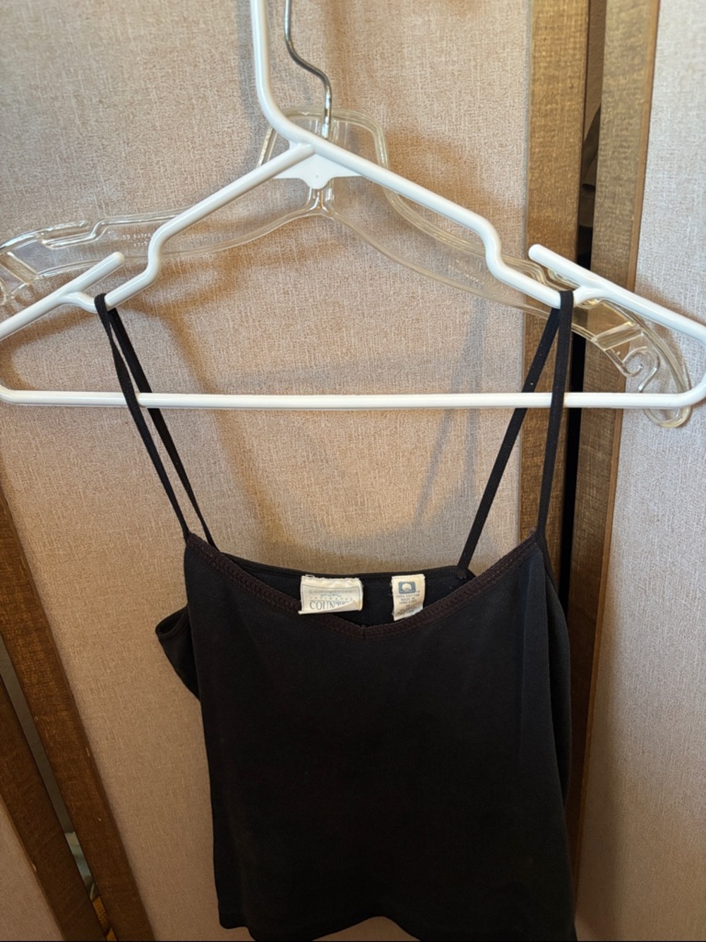 Erika Taylor Black Spaghetti Strap Cami Medium